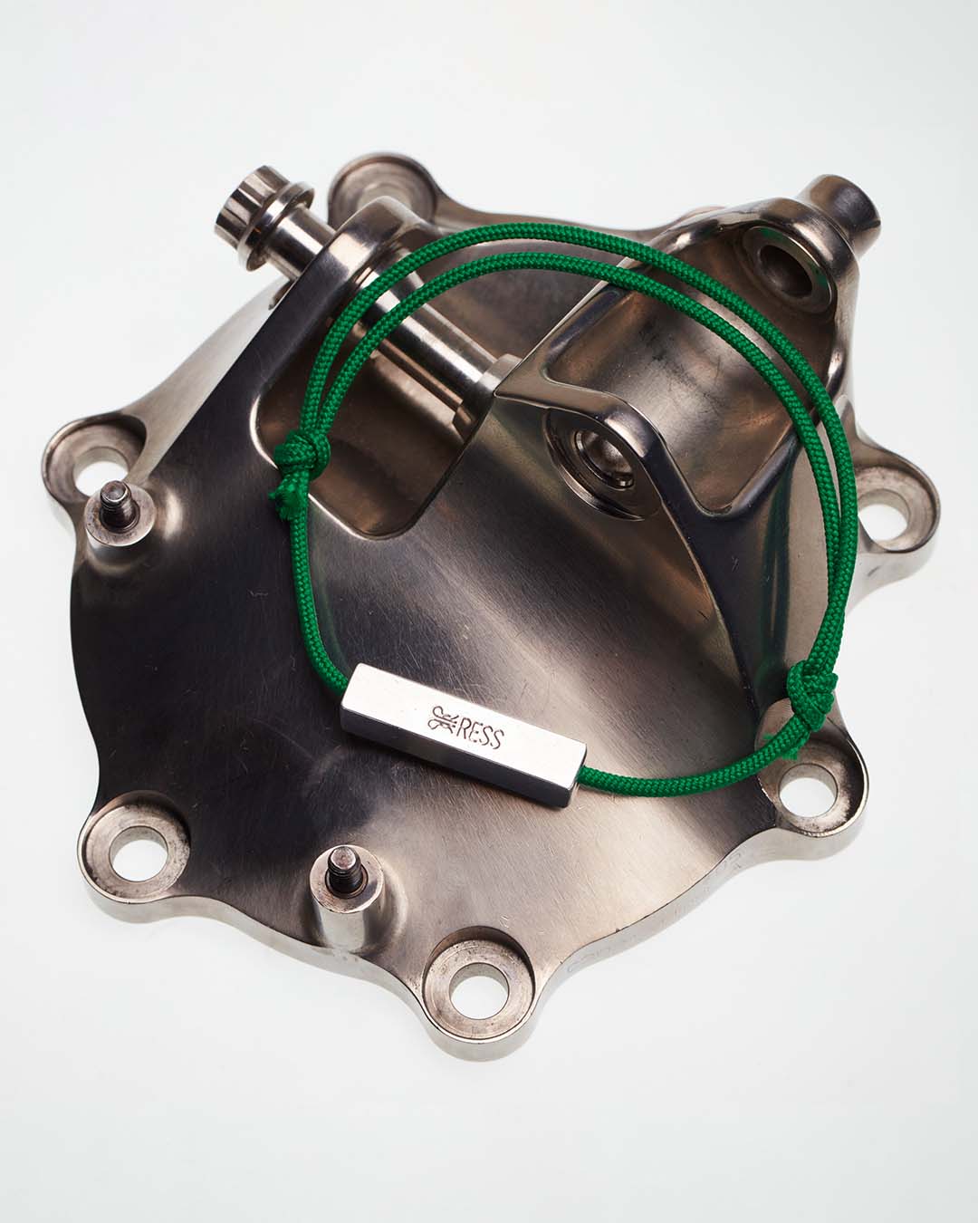 Raced Formula One Part with Green RESS jewellery bracelet. Made from Michael Schumacher's F1 Car