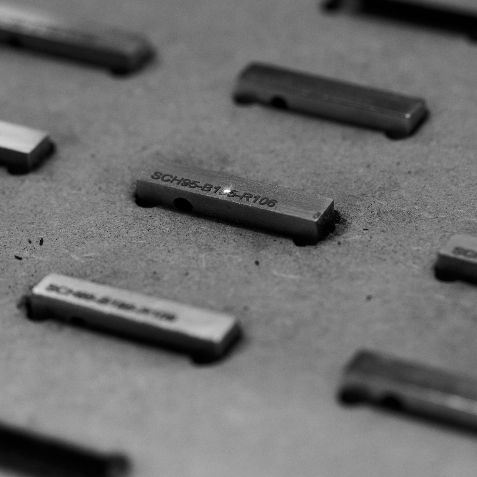 Close-up of the RESS Serial Number being lasered onto the RESS Signature Block.