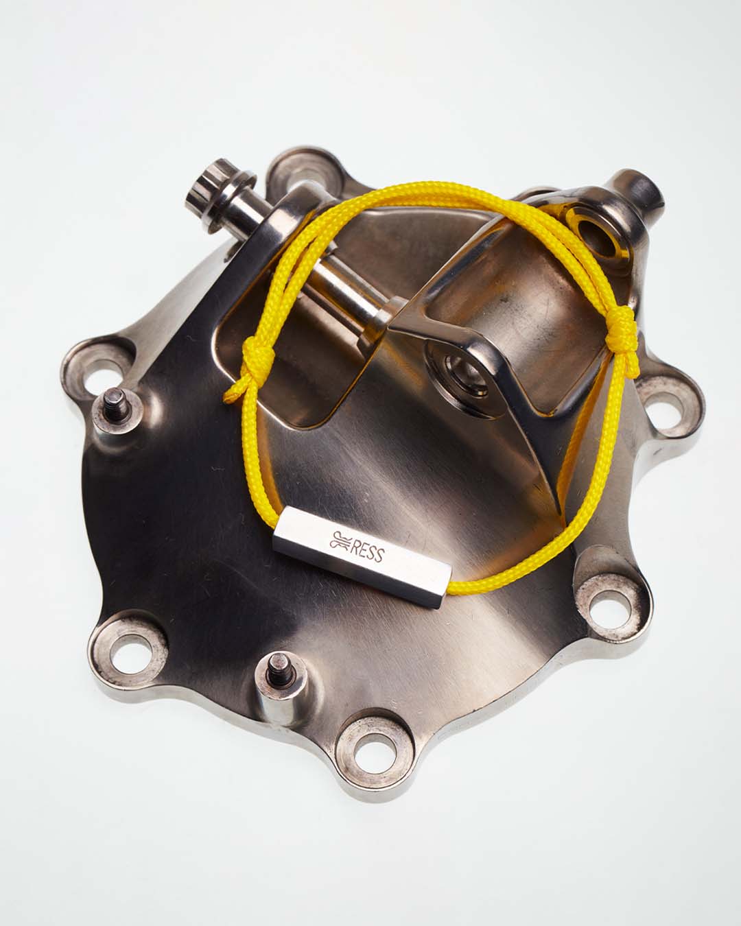 Raced Formula One Part with Yellow RESS jewellery bracelet. Made from Michael Schumacher's F1 Car